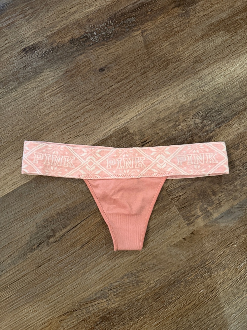 PINK Victoria's Secret Mauve Pink Logo Thong